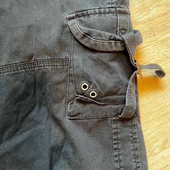 Vintage Y2K Utility Limited Cargo Zipper Drawstring Bottom Capri Pedal Pushers - Picture 6 of 15